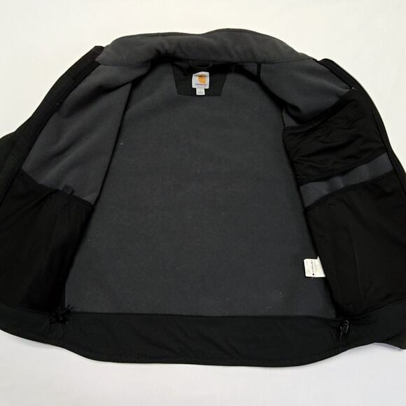 Carhartt Crowley Soft Shell Jacket Black Outdoor Workwear Full Zip Large Mens - Picture 8 of 15